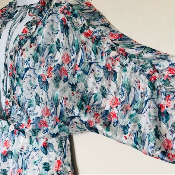 VICI  Floral Ruffle Tiered Babydoll Dress Sz M - Picture 6 of 9